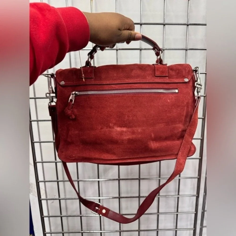 PROENZA SCHOULER Suede Medium PS1 Satchel Midnight Plum‎